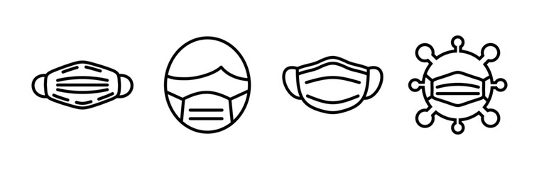 Face mask icon vector. medical Face Mask icon.