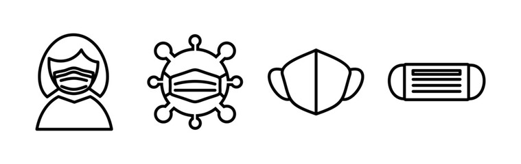 Face mask icon vector. medical Face Mask icon.