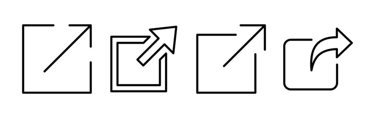 External link icon vector. hyperlink chain symbol. download, share,