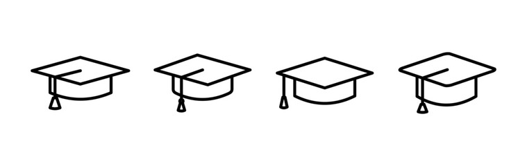 Education icon vector. graduation cap icon vector