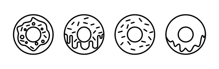 Donut icon vector. doughnut icon. donut logo