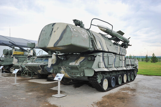 Buk-m1 anti-aircraft missile system in the military museum in Kubinka