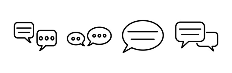 Chat icon vector. Chat Icon in trendy flat style isolated. Speech bubble symbol