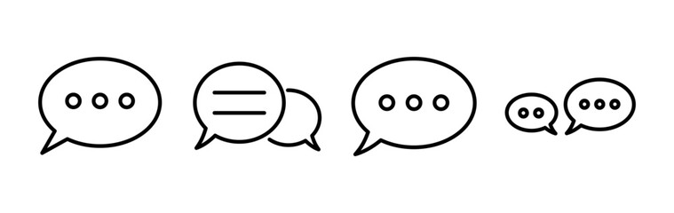 Chat icon vector. Chat Icon in trendy flat style isolated. Speech bubble symbol
