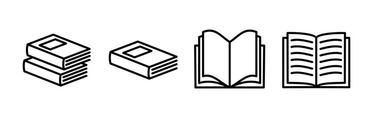 Book icon vector. Open book vector icon.