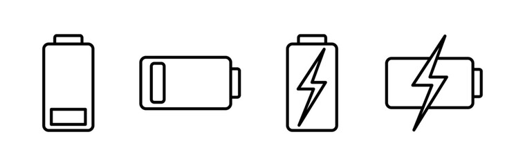Battery icon vector. Battery charge indicator icon.