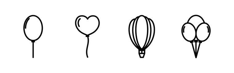 Obraz premium Balloon icon vector. air balloon icon isolated