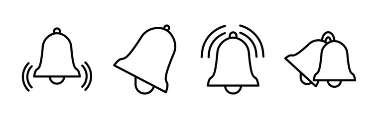 Bell Icon vector in trendy flat style isolated. Notification symbol web site design