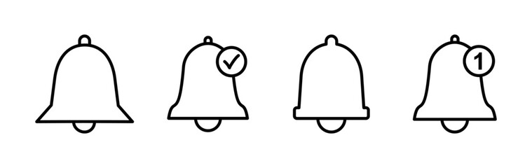 Bell Icon vector in trendy flat style isolated. Notification symbol web site design