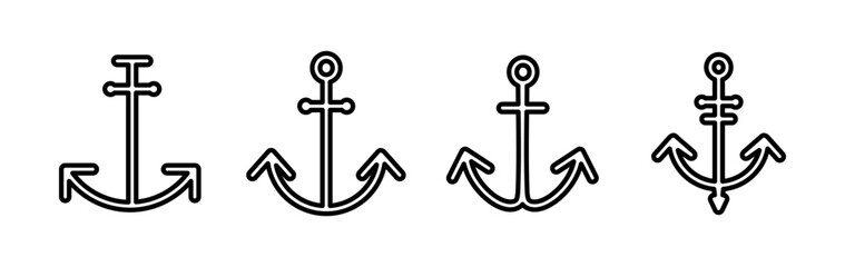 Anchor icon vector. Anchor sign. marine symbol