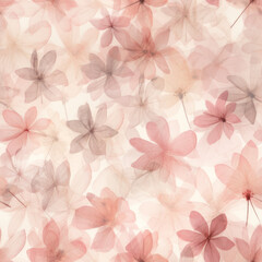 Pink Pressed Flowers Seamless Tiling
