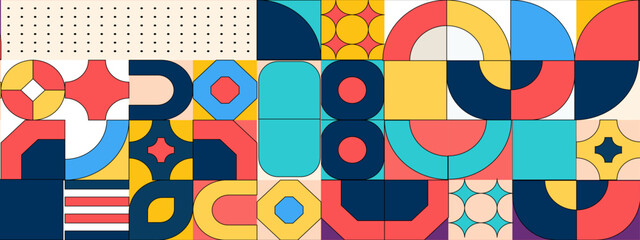 Obraz premium vector colorful geometric mosaic tile background