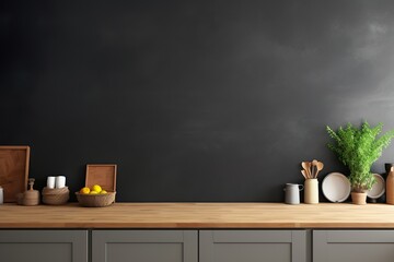 Mockup chalkboard in kitchen interior Mock up | Generative AI