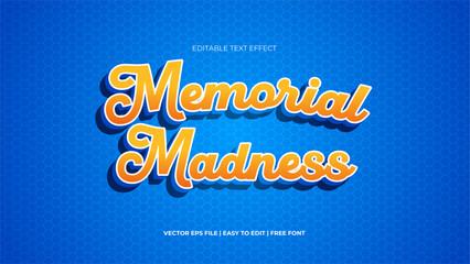 Memorial Madness Editable text effects- Style text effects