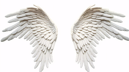 Angel Wings Isolated on White Background