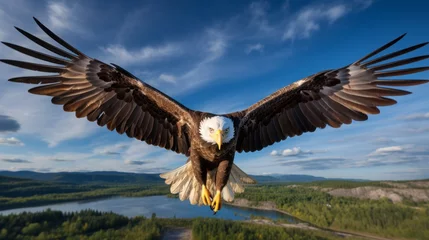 Foto op Canvas freedom american eagle flying on sky bird of prey wildlife © Ali