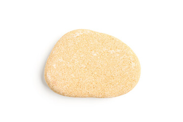 Pebble stone on white background
