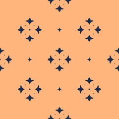 Vector. Seamless mediterranean geometric pattern, ornamental swatches. Talavera template. Portuguese Azulejo. Turkish decoration. Moroccan mosaic. Spanish porcelain. Ceramic dishes, folk ornament.