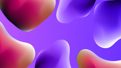 Purple gradient background design. Abstract geometric background with liquid shapes. Cool background design for posters.
