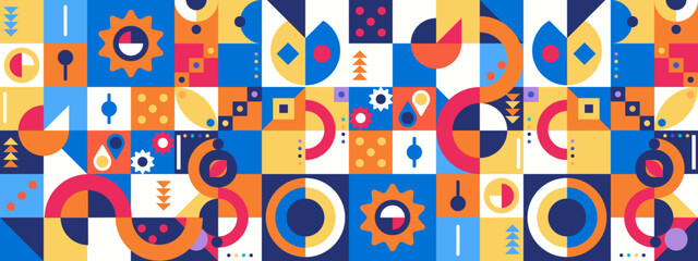 vector gradient mosaic channel art template