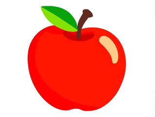 apple fruit cartoon illustration on white background