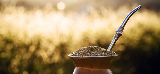 Chimarrão, or mate, is a characteristic drink of the culture of southern South America bequeathed...