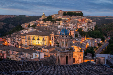 Fototapeta na wymiar A view of Ragusa, Sicily, Italy