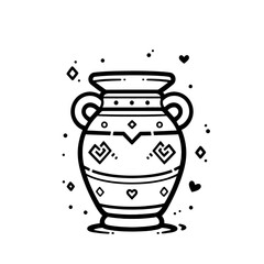 ANCIENT VASE WITH HANDLES