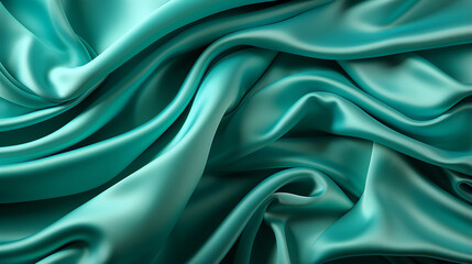 Obraz premium green satin background HD 8K wallpaper Stock Photographic Image