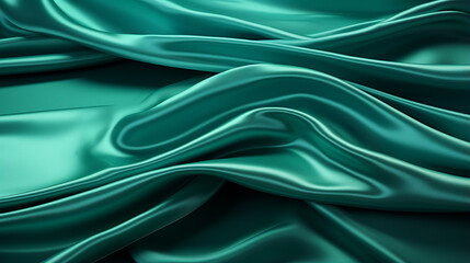 Obraz premium green satin background HD 8K wallpaper Stock Photographic Image