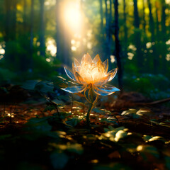 GLASS LOTUS IN THE FOREST