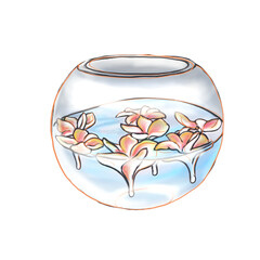 aquarium with goldfish