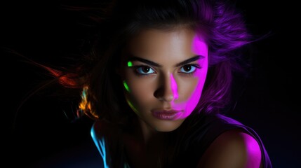 Fototapeta premium dynamic Portrait stock photo of a Pretty 18 years old Spanish girl - stockphoto concepts