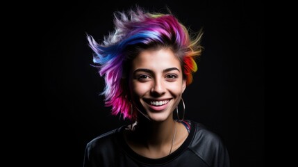 Fototapeta premium dynamic Portrait stock photo of a Pretty 18 years old Spanish girl - stockphoto concepts