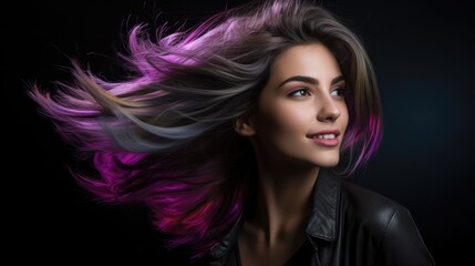 Fototapeta premium dynamic Portrait stock photo of a Pretty 18 years old Spanish girl - stockphoto concepts