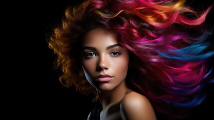 Fototapeta premium dynamic Portrait stock photo of a Pretty 18 years old Spanish girl - stockphoto concepts