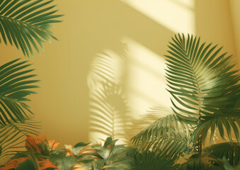 Plants in the sun, interior design, minimalism