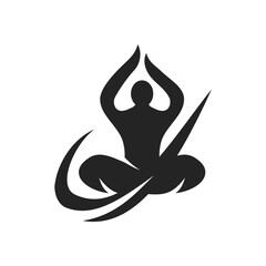 yoga logo template Isolated. Brand Identity. Icon Abstract Vector graphic