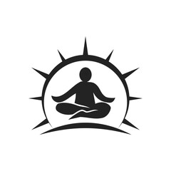 yoga logo template Isolated. Brand Identity. Icon Abstract Vector graphic