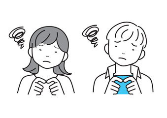 ガッカリする若い男女