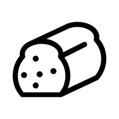 Simple Bread Icon with Line Style in Trendy Flat Isolated on White Background. SVG Vector