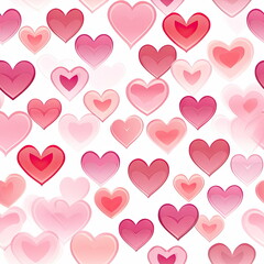 Seamless Pattern of heart shape