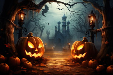 Halloween with pumpkin