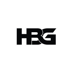 HBG letter monogram logo design vector