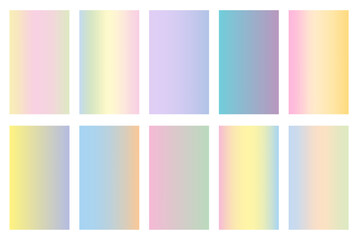 Pantone pastel color catalog. Cards samples inspiration. Vector illustration. EPS 10.