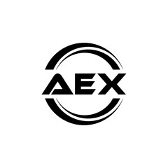 AEX letter logo design with white background in illustrator, vector logo modern alphabet font overlap style. calligraphy designs for logo, Poster, Invitation, etc.