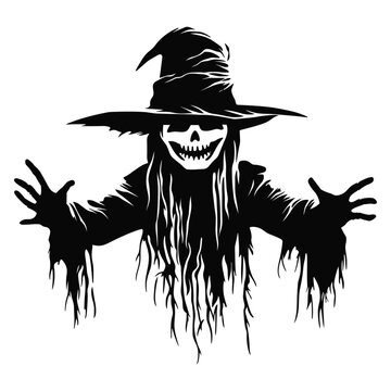 recommend clip art: Halloween scarecrow vector cartoon illustration