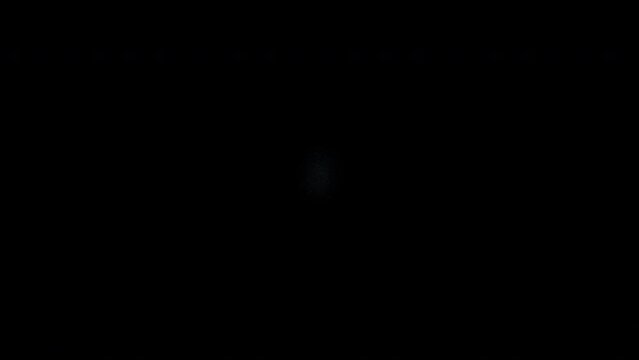 Sci Fi transporter or teleportation particle effect, 4k 24p with alpha channel for transparent background