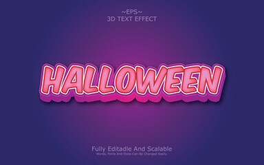 Halloween  3d editable text effect template