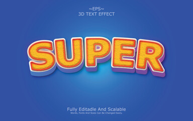 Super 3d editable text effect template
